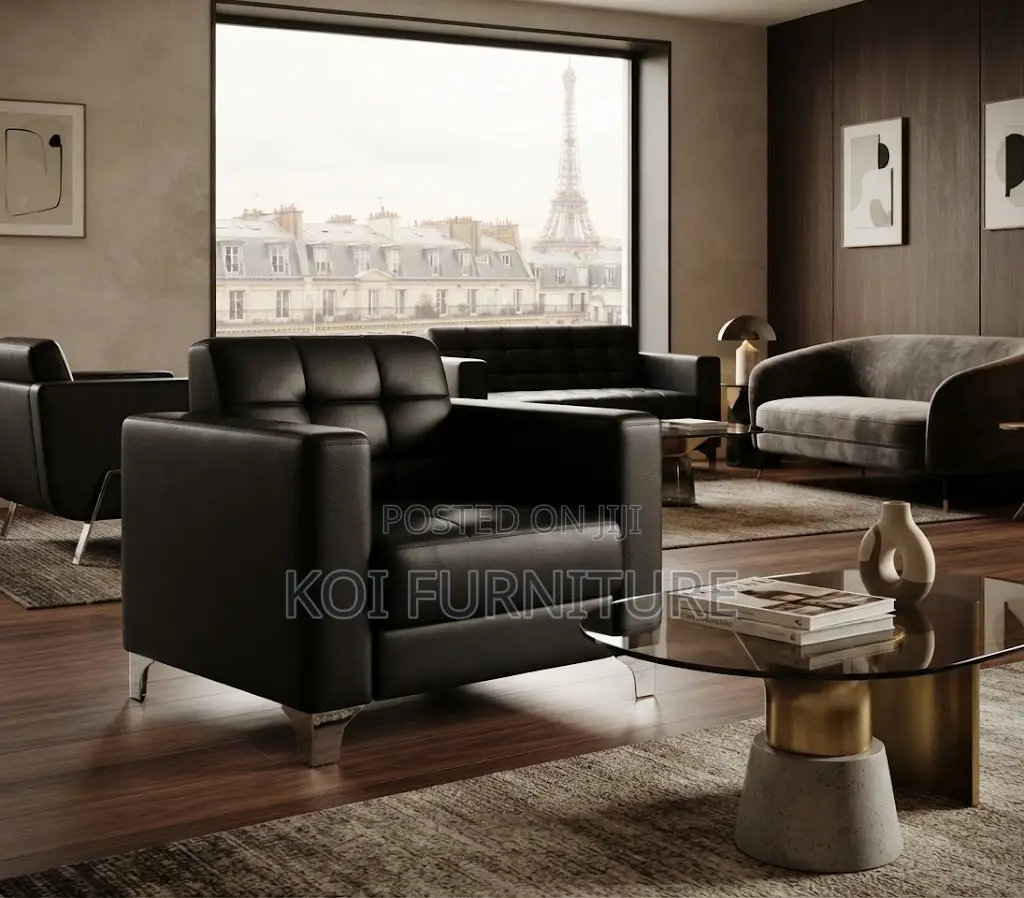 Office Sofa; Executive High End Leather Single Seater Sofa Sets