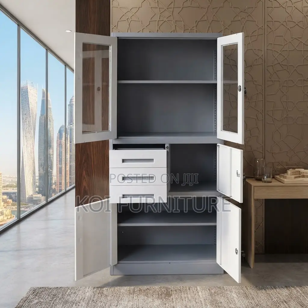 Office Cabinet; Lockable Executive Two Doors Cabinet With Secure Safe