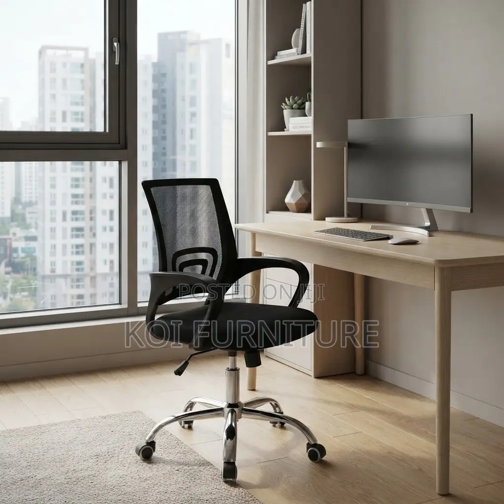 Office Chairs; Clerical Swivel Black Mesh Studies Chairs