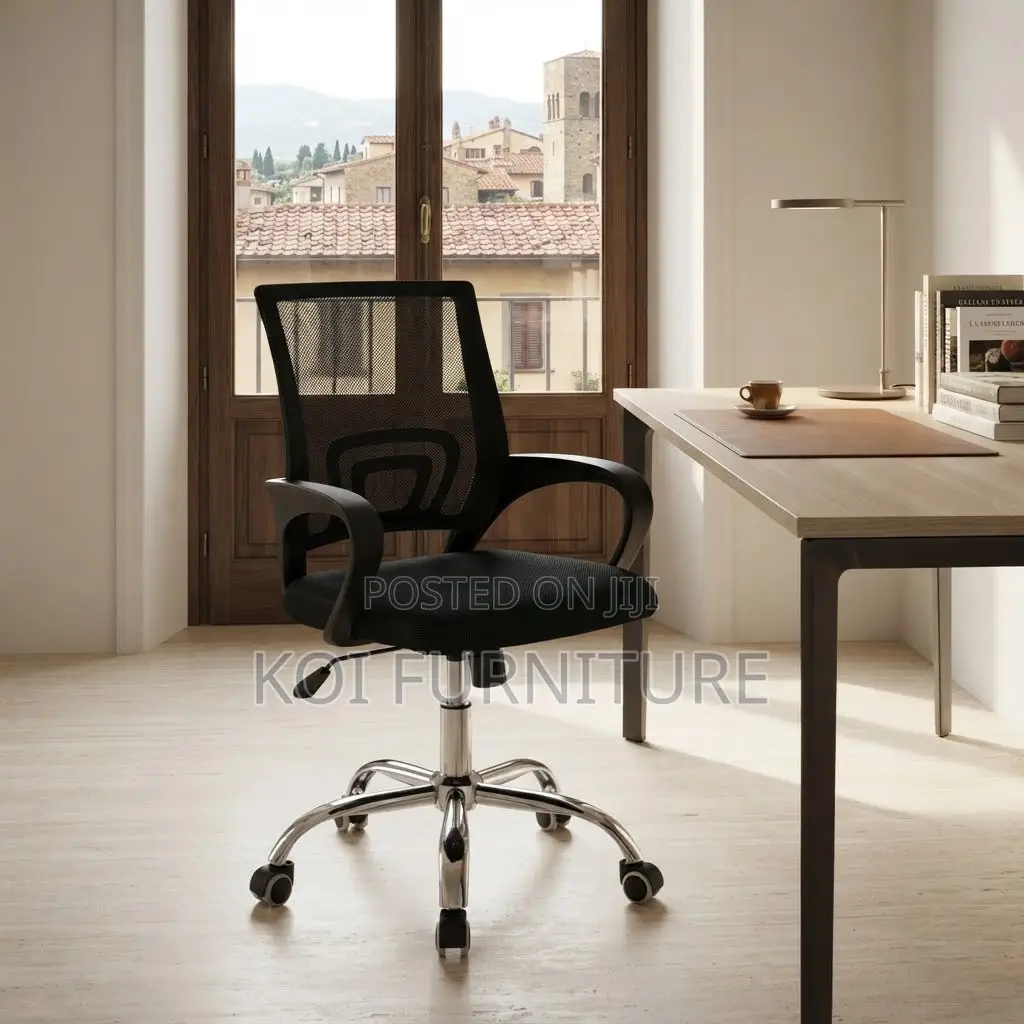 Office Chairs; Clerical Swivel Black Mesh Studies Chairs