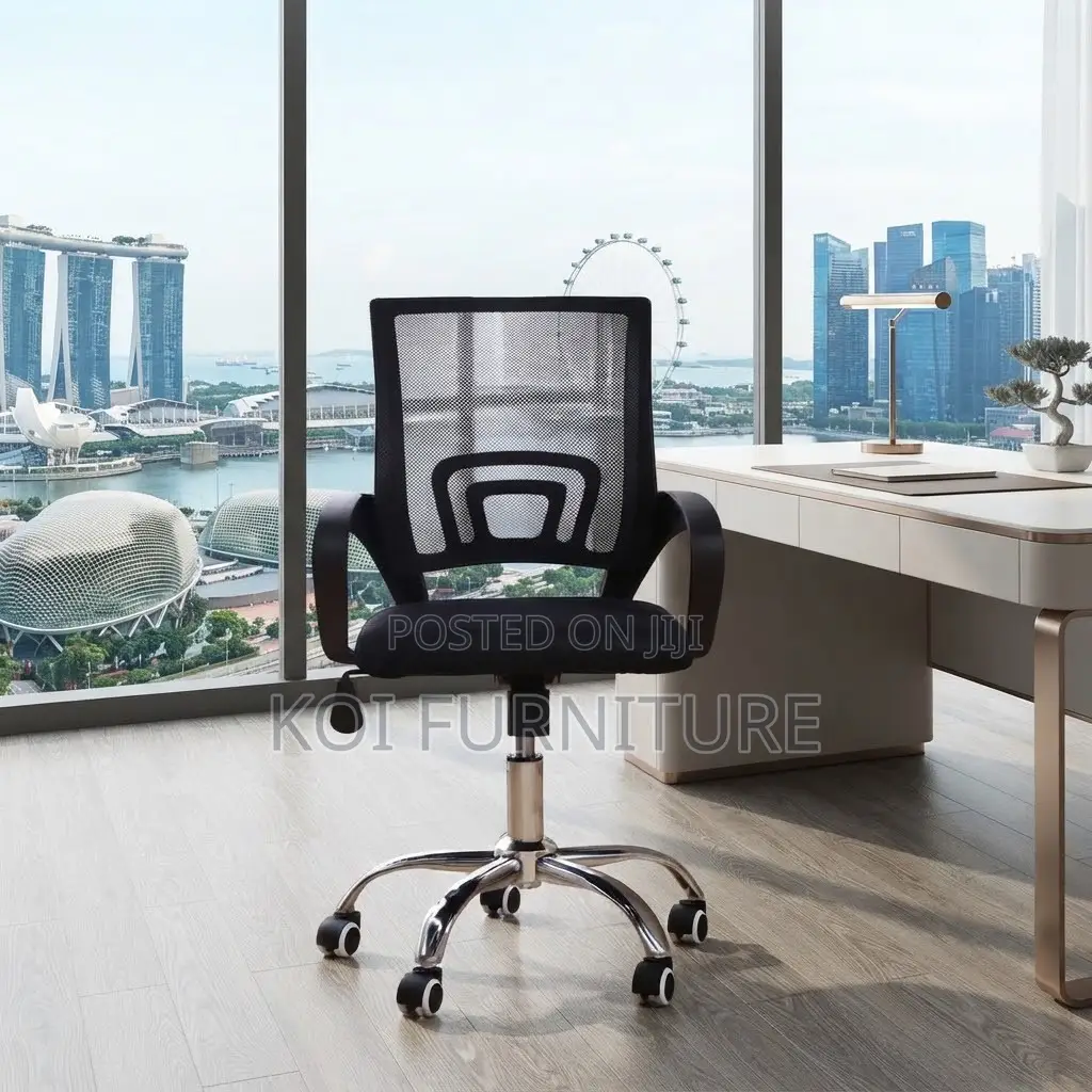 Office Chairs; Clerical Swivel Black Mesh Studies Chairs
