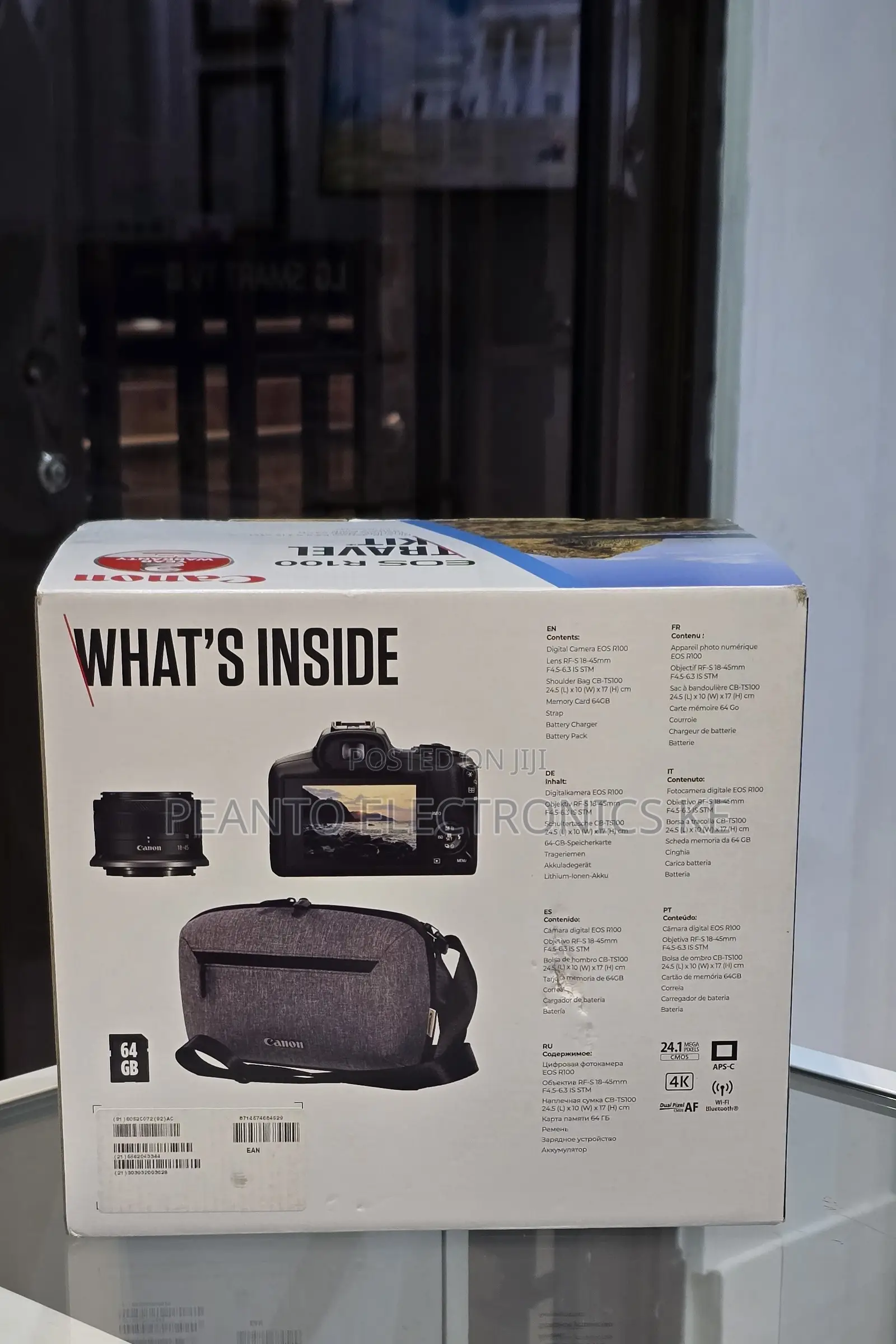 Canon Eos R100 Travel Kit With Rf-S 18-45mm F4.5-6.3 Is STM
