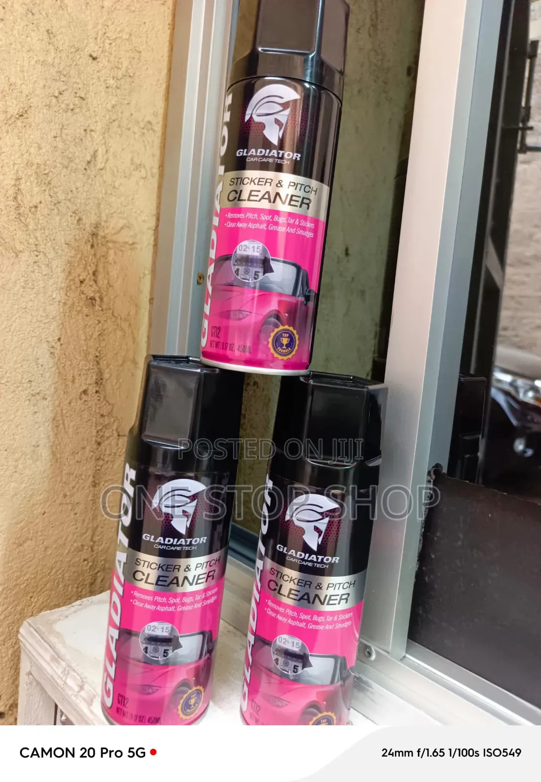 450ml Gladiator Sticker Pitch Remover Removers Stickers  on Windscreen