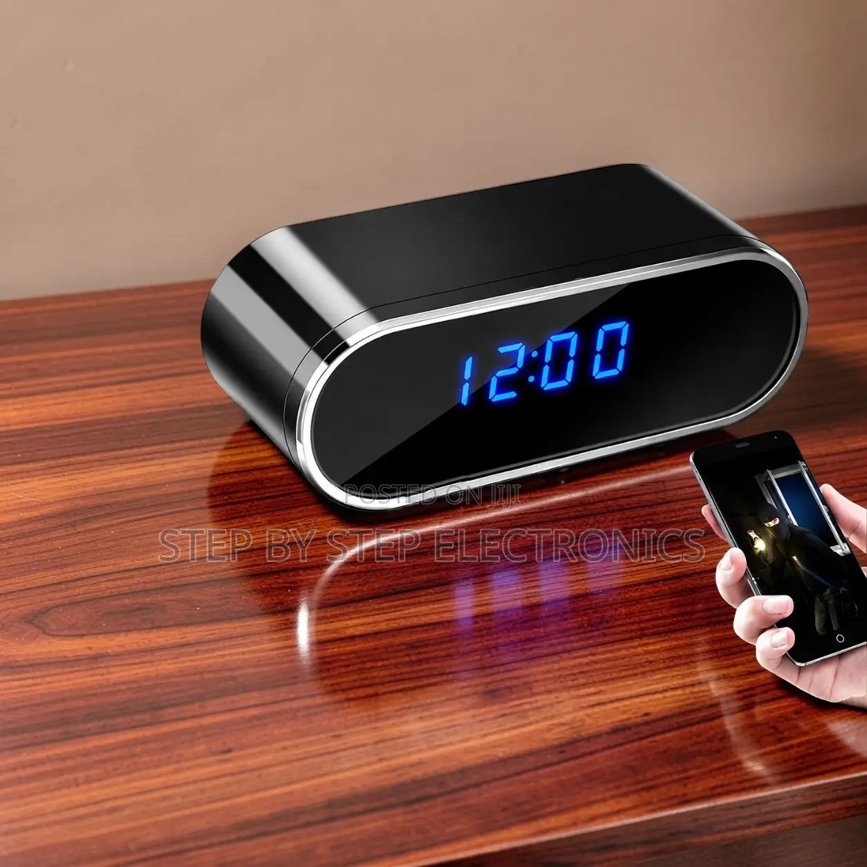 Intelligent Room Recorder WiFi Alarm Table Clock Hidden Spy Camera