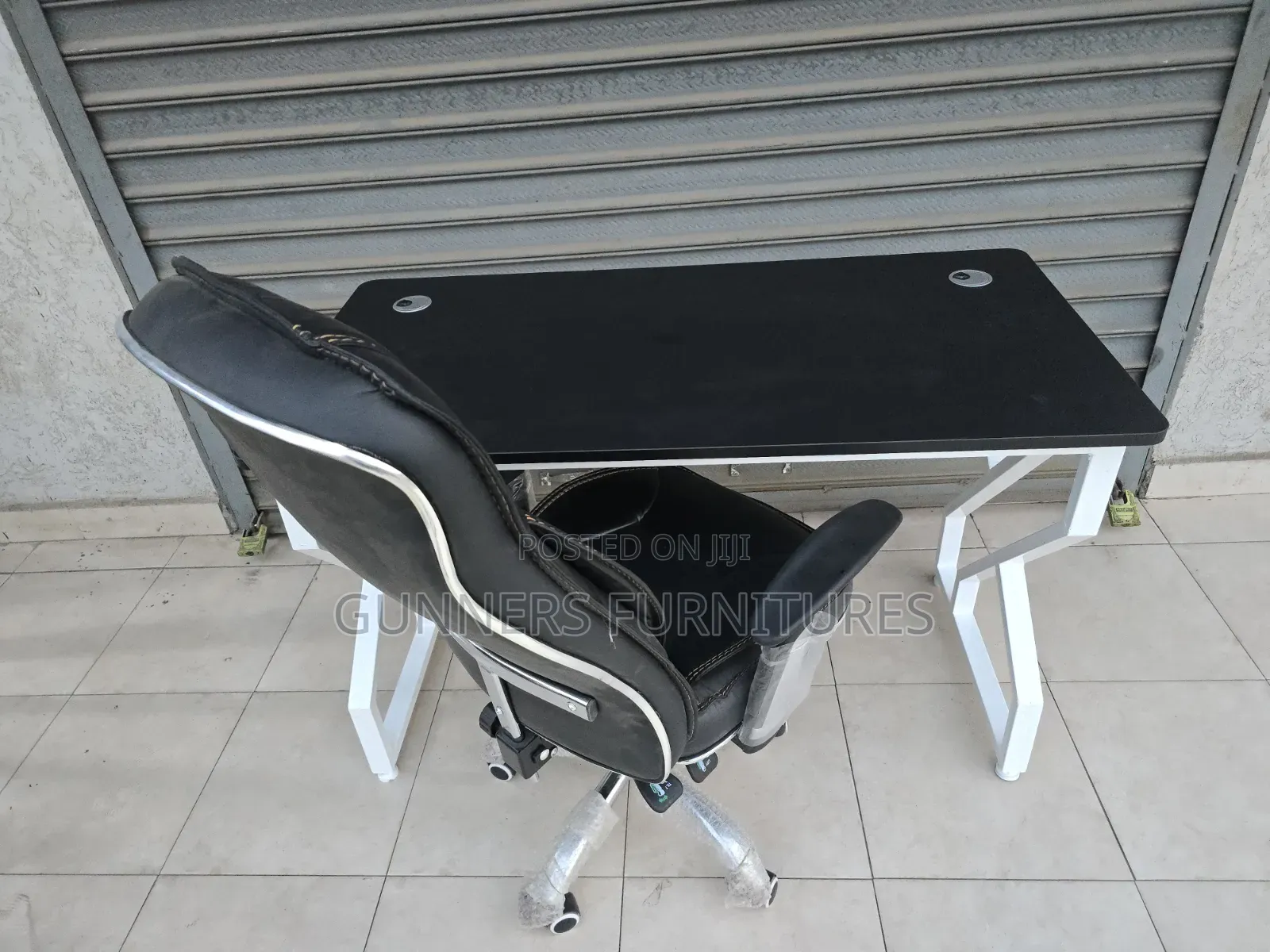 Combo Office Desk and Office Leather Chair