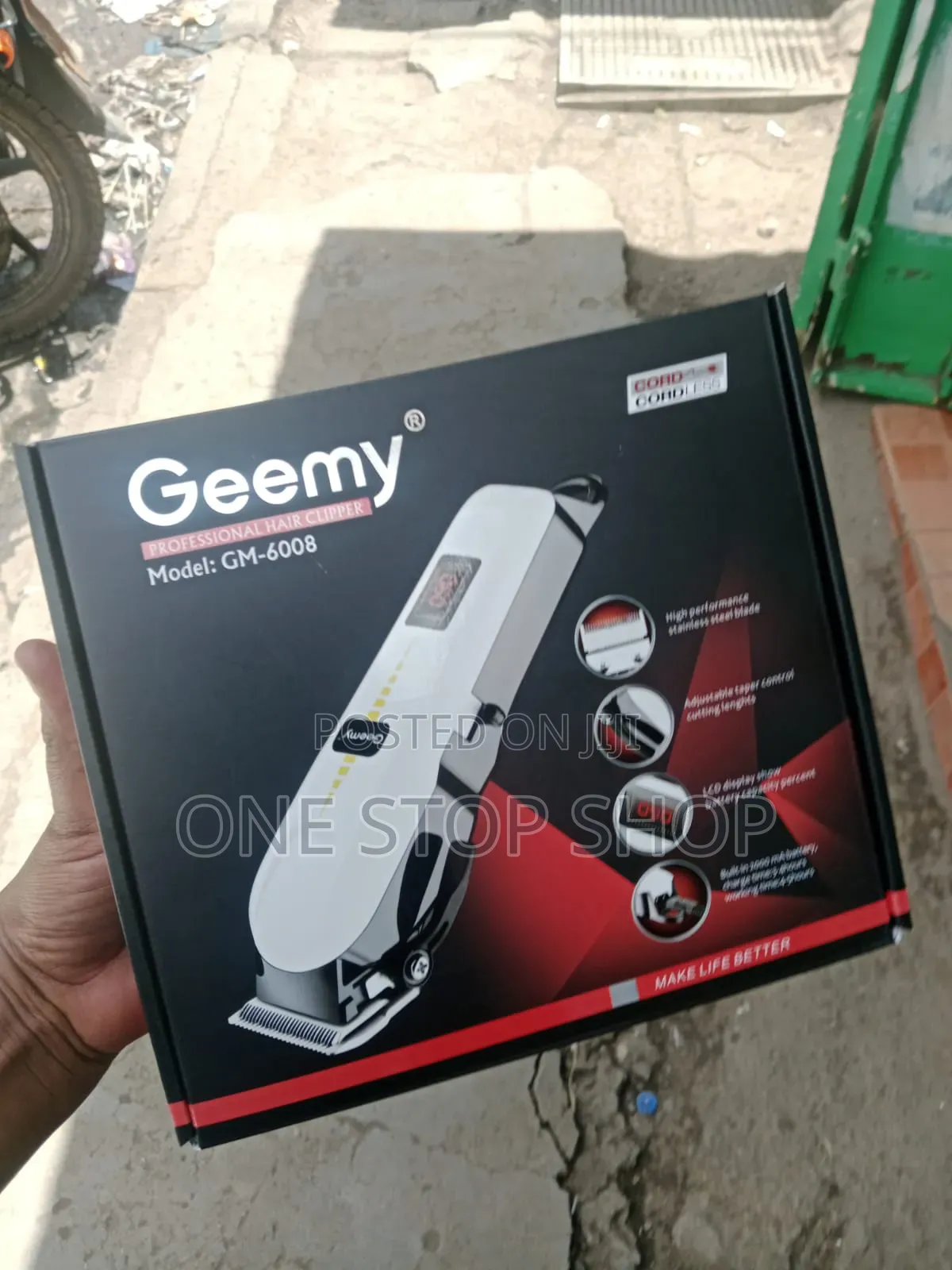 Geemy Cordless Home Shaver With Stainless Steel Blades