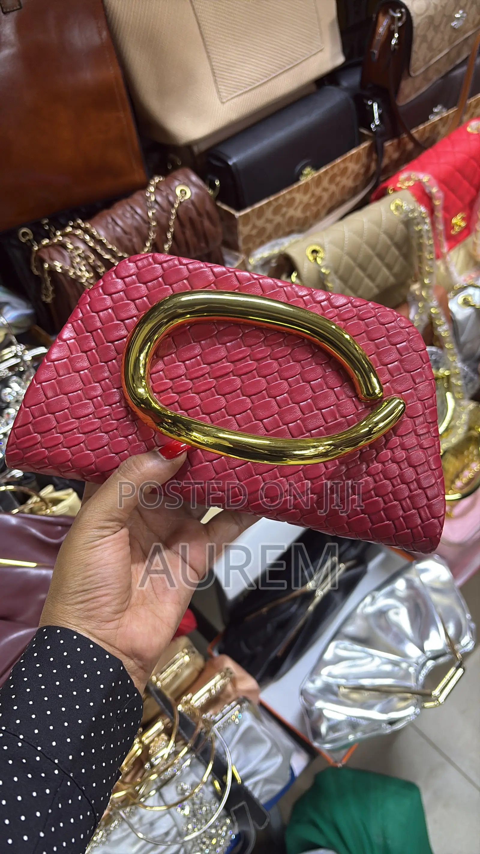 Clutch Bag - Available in Black,gold,silver,burgundy