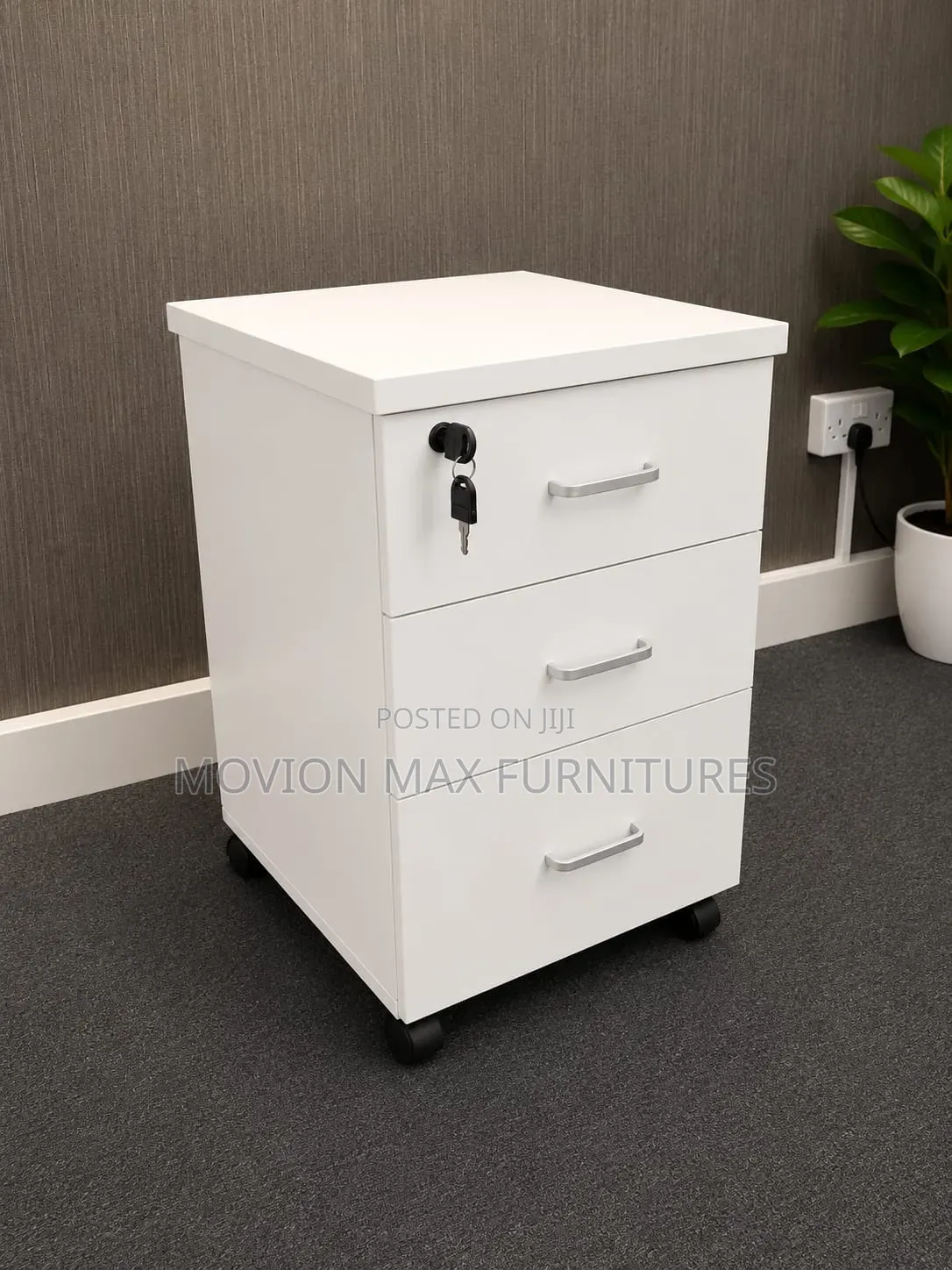 Pedestal Storage Box,White Pedestal