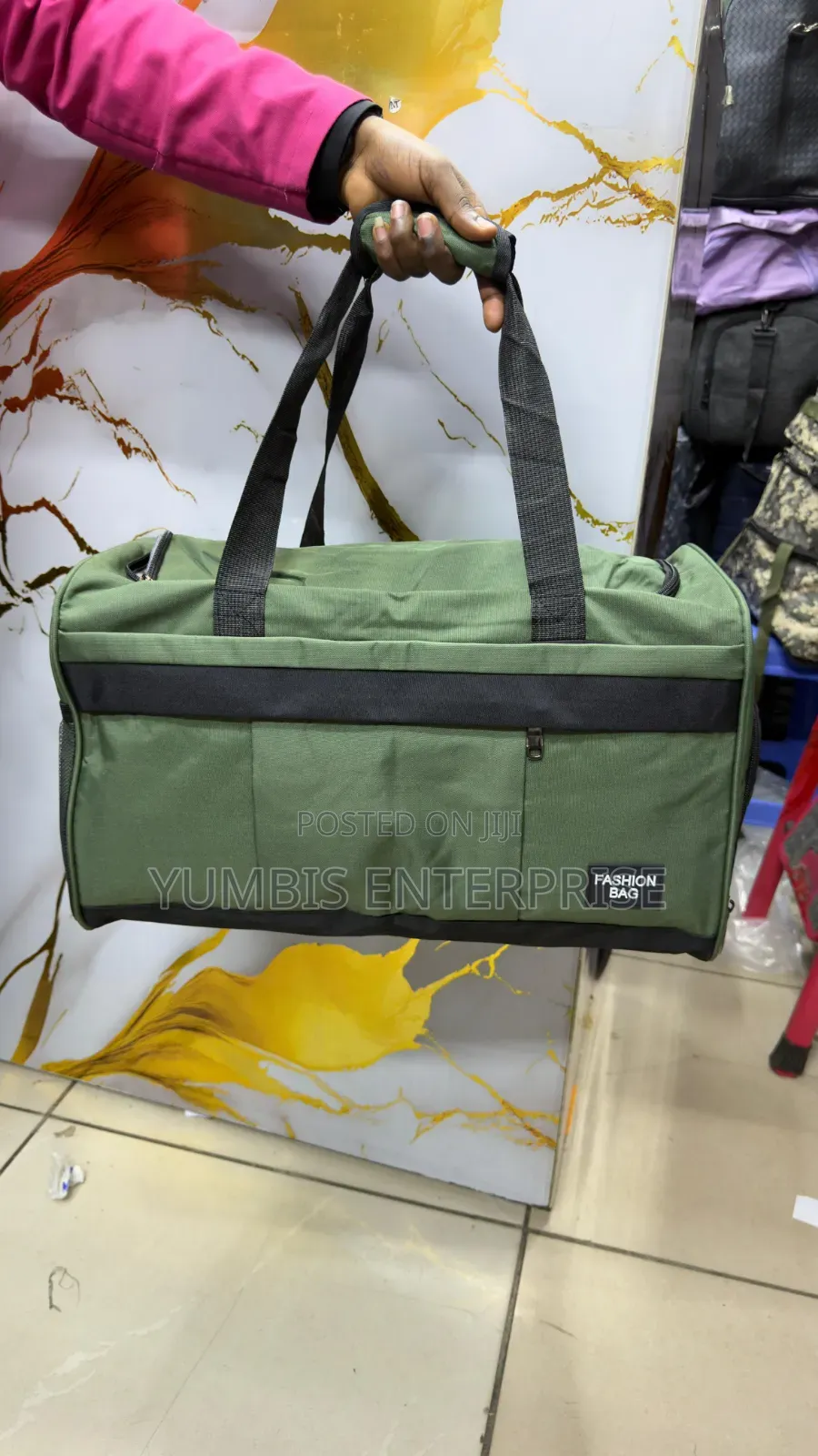 Jungle Green Fashion Travel Bags With a Shoe Compartment