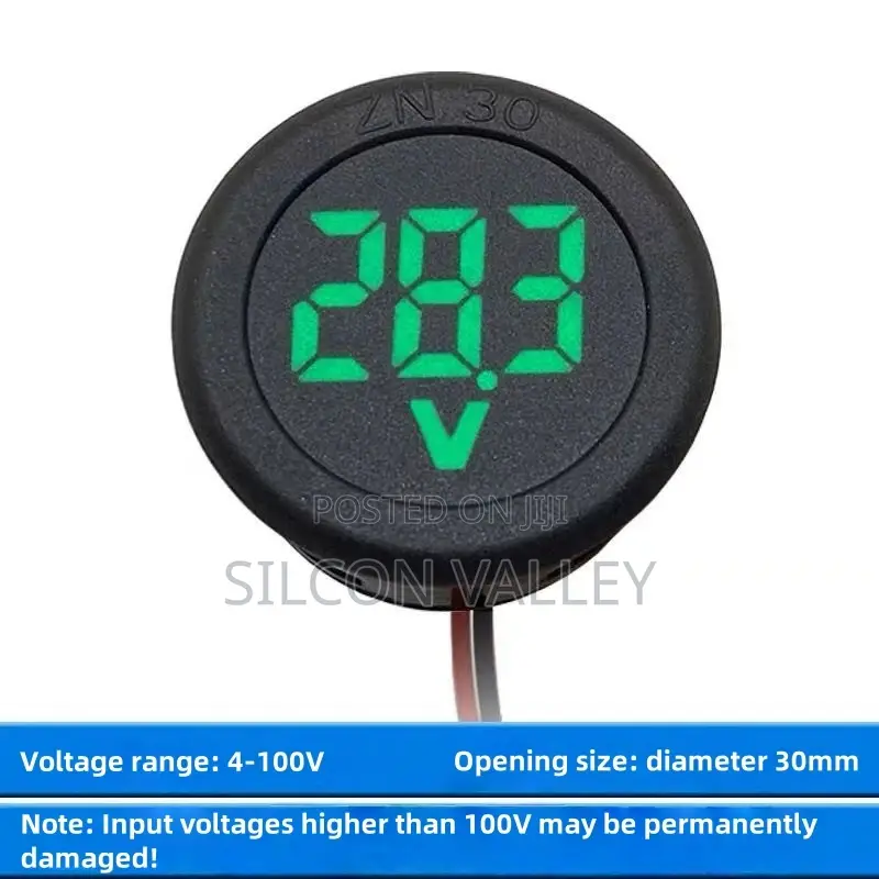 LED Display Circular Automotive Voltmeter