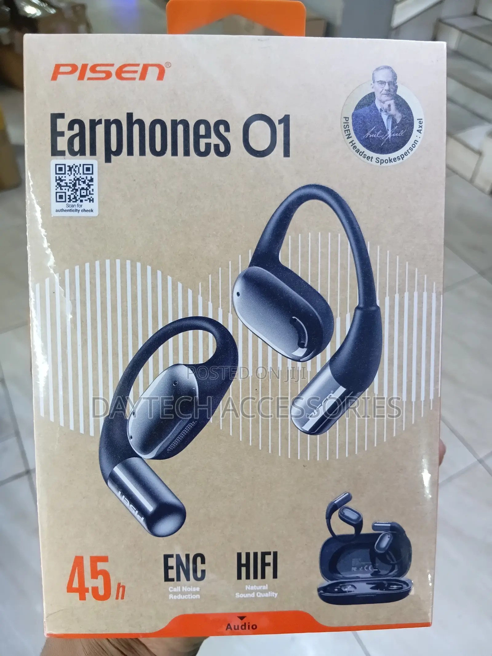 The Pisen Open-Ear Earphones O1 - Black