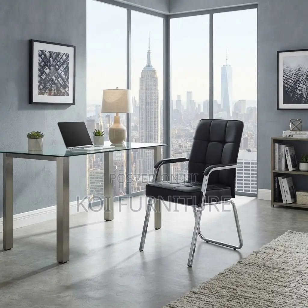 Office Chairs; Mid Backrest Office Support Leather Chairs