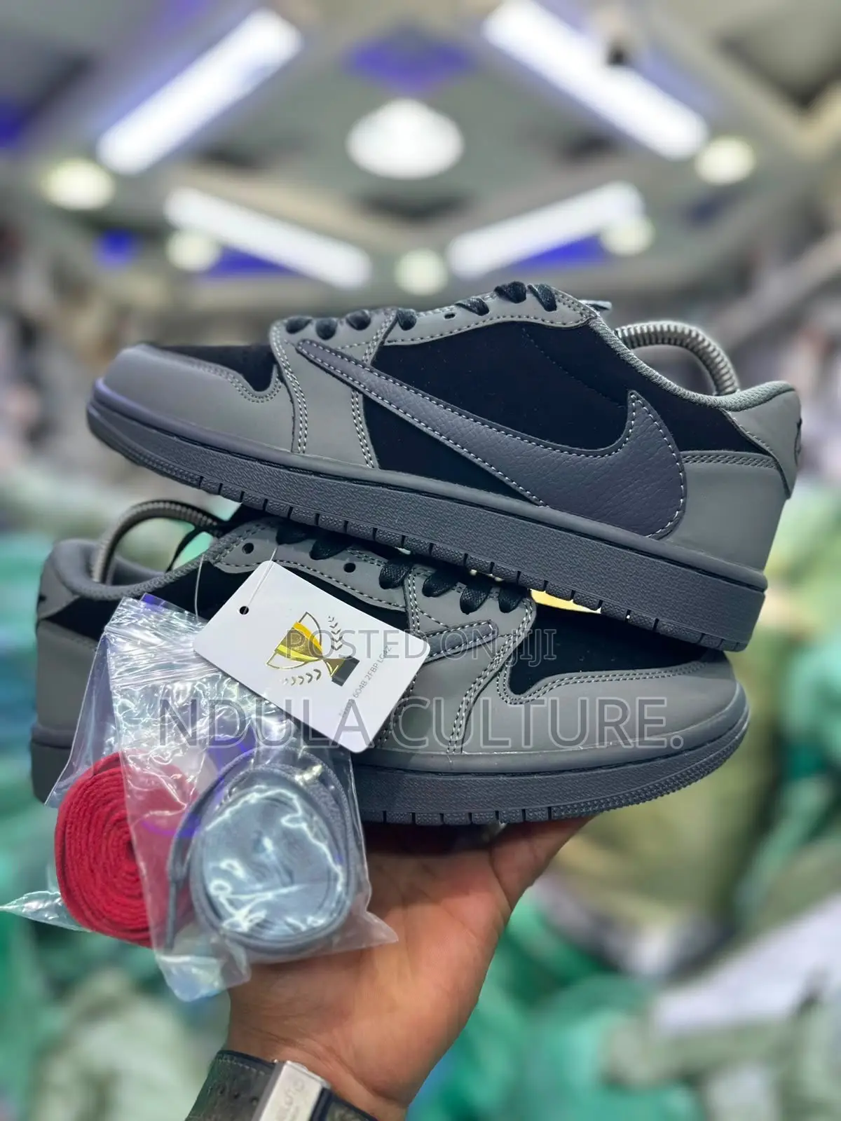 Black and Grey Air Jordan 1 Low Reverse