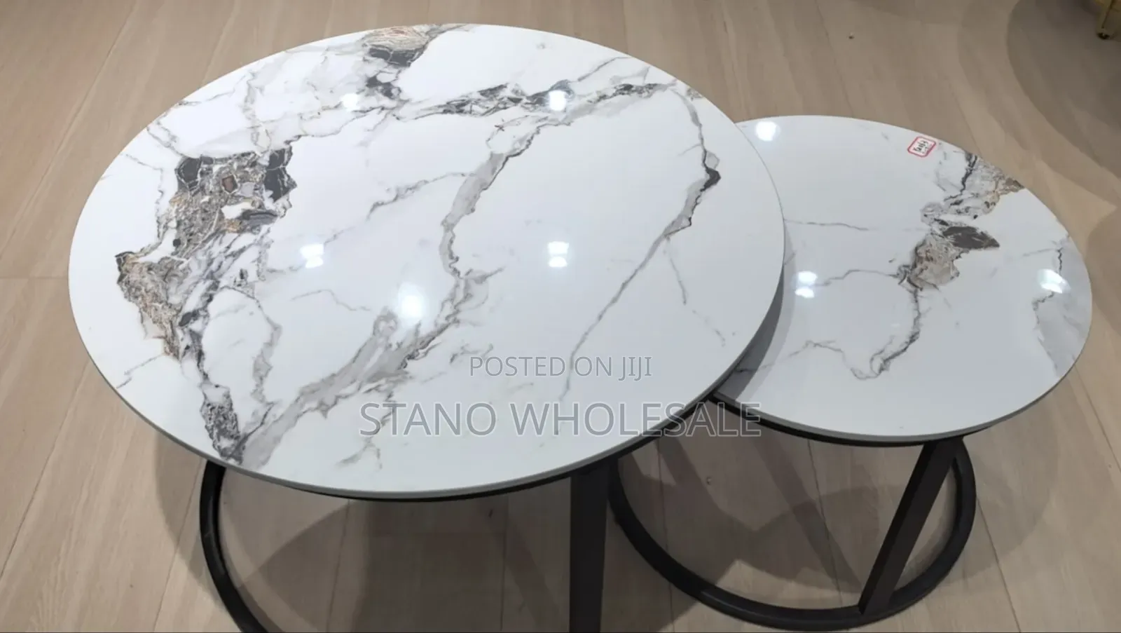 2 In1 Nesting Table Glass Effect