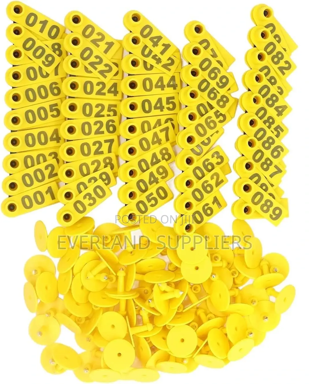 Goats Management Reference Slim Ear Tags - Numbered