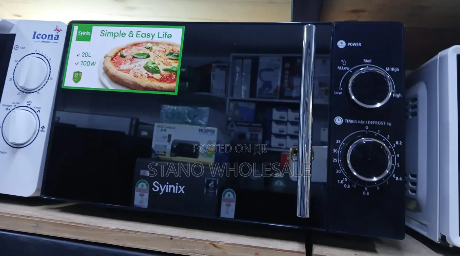 Black Syinix Manual Microwave