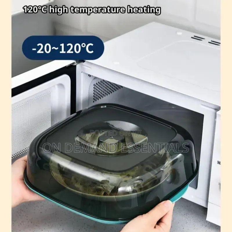 Square Acrylic Clear Food Cover With Base Dish Microwavable