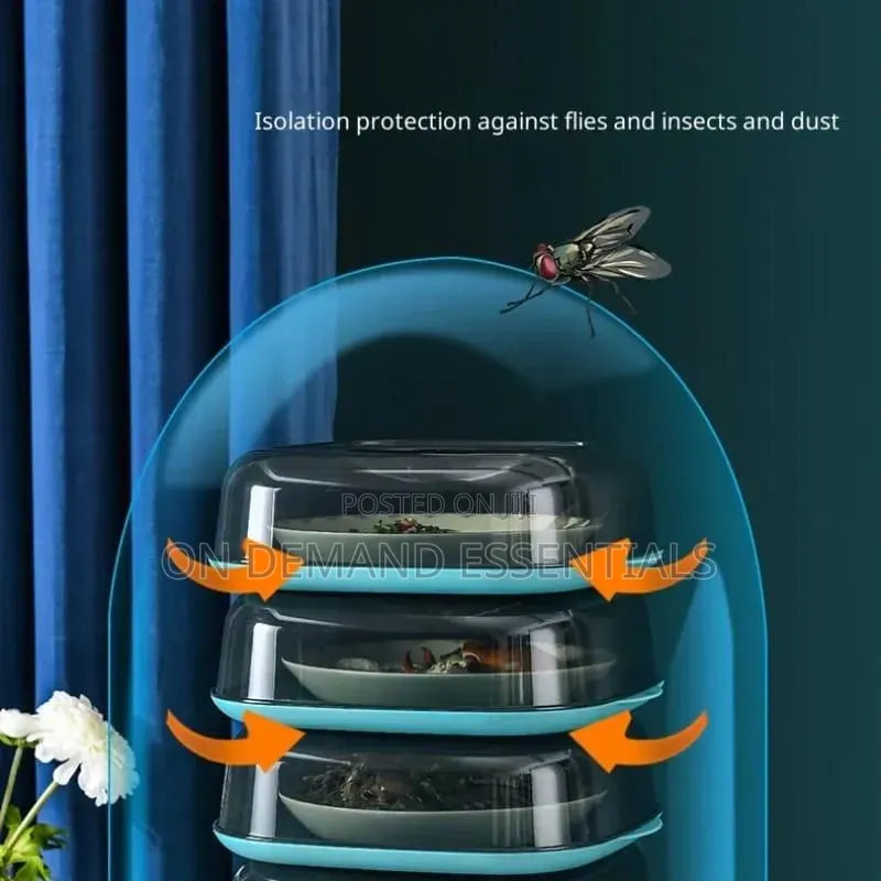 Square Acrylic Clear Food Cover With Base Dish Microwavable