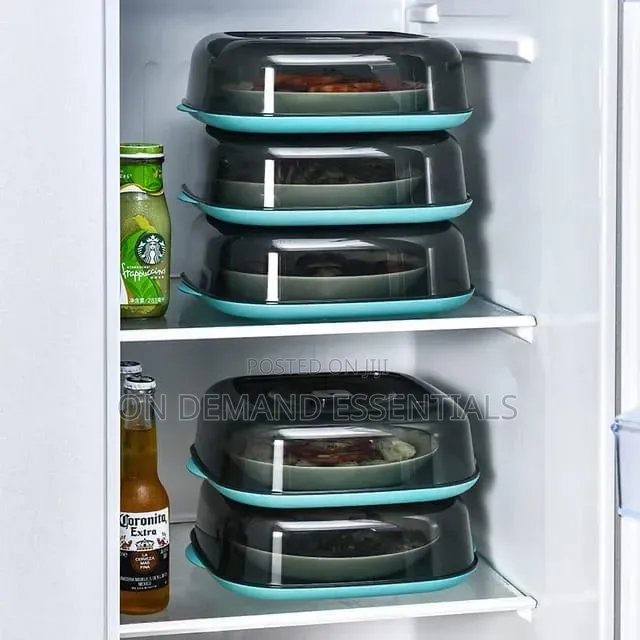 Square Acrylic Clear Food Cover With Base Dish Microwavable
