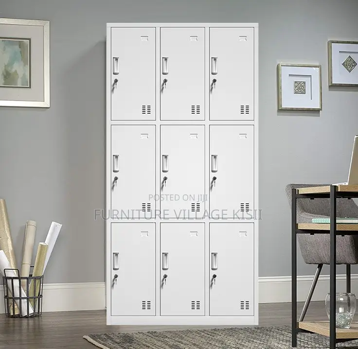 Locker;9-Compartment Steel Storage Cabinet