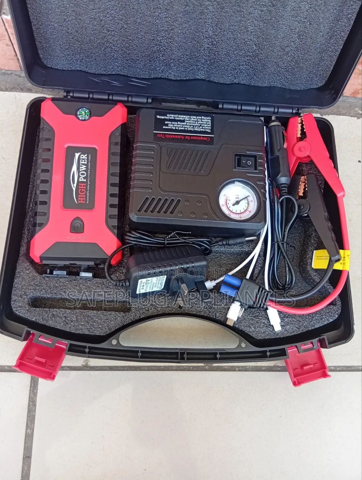 Portable Car Jump Starter Kit –Emergency Battery Booster & Power Bank
