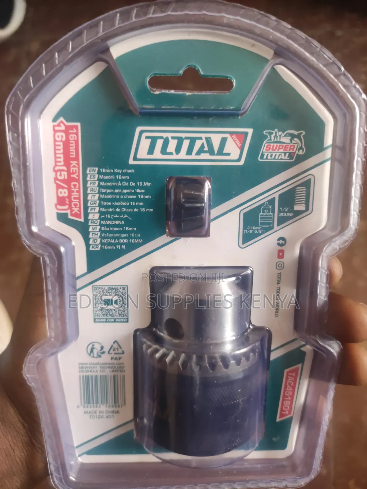16mm Total Drill Chuck With Key Drill Chucks 16 Mm