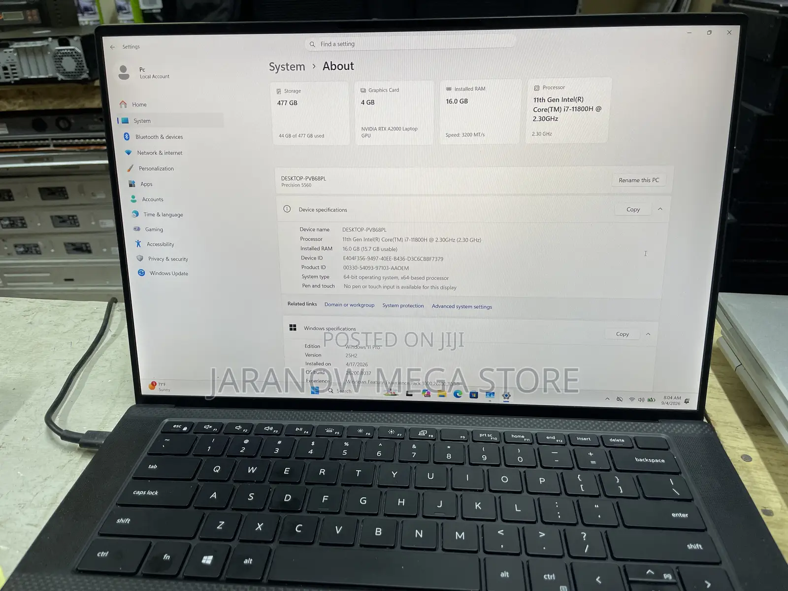 Laptop Dell Precision 5560 16GB Intel Core i7 SSD 512GB