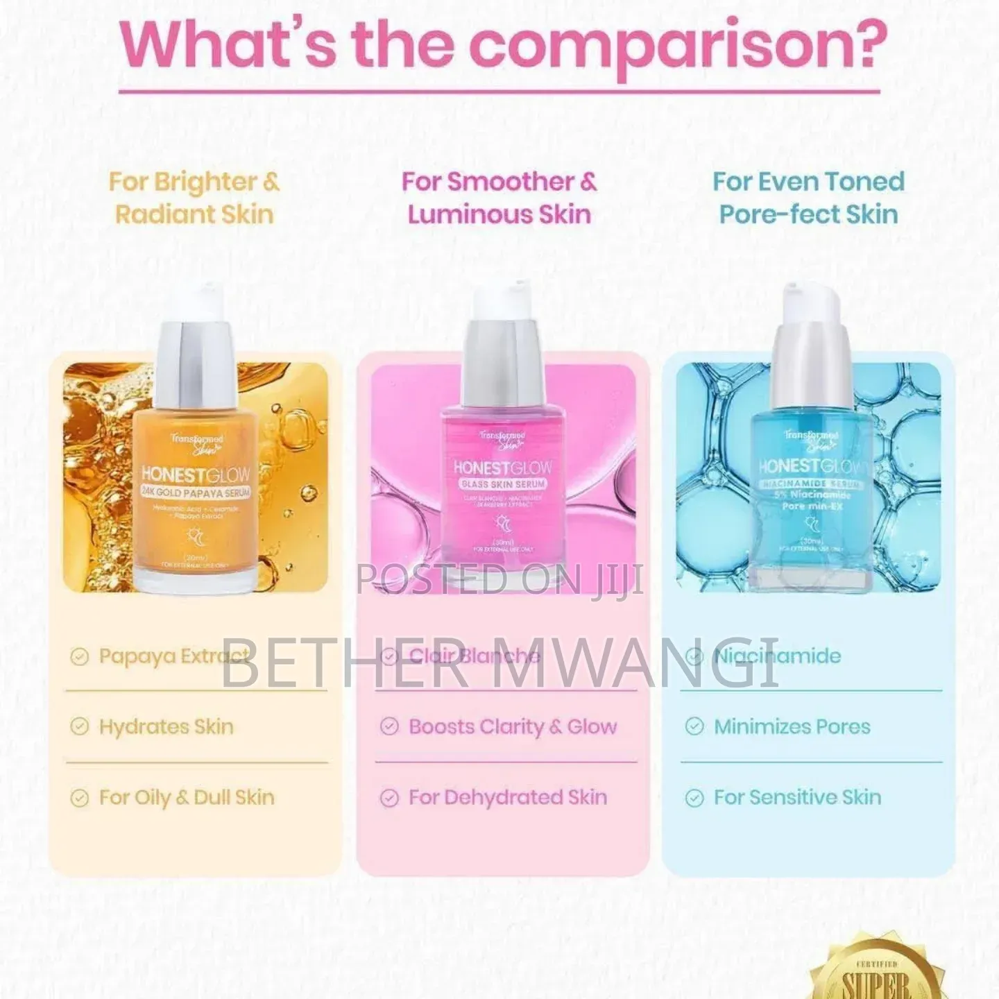 Honest Glow Facial Serums in Kenya