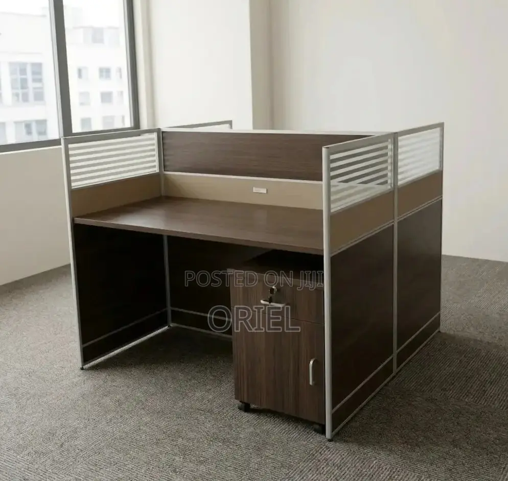 2-Seater Office Workstation : Brown Office Workstation