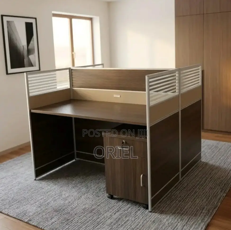 2-Seater Office Workstation : Brown Office Workstation