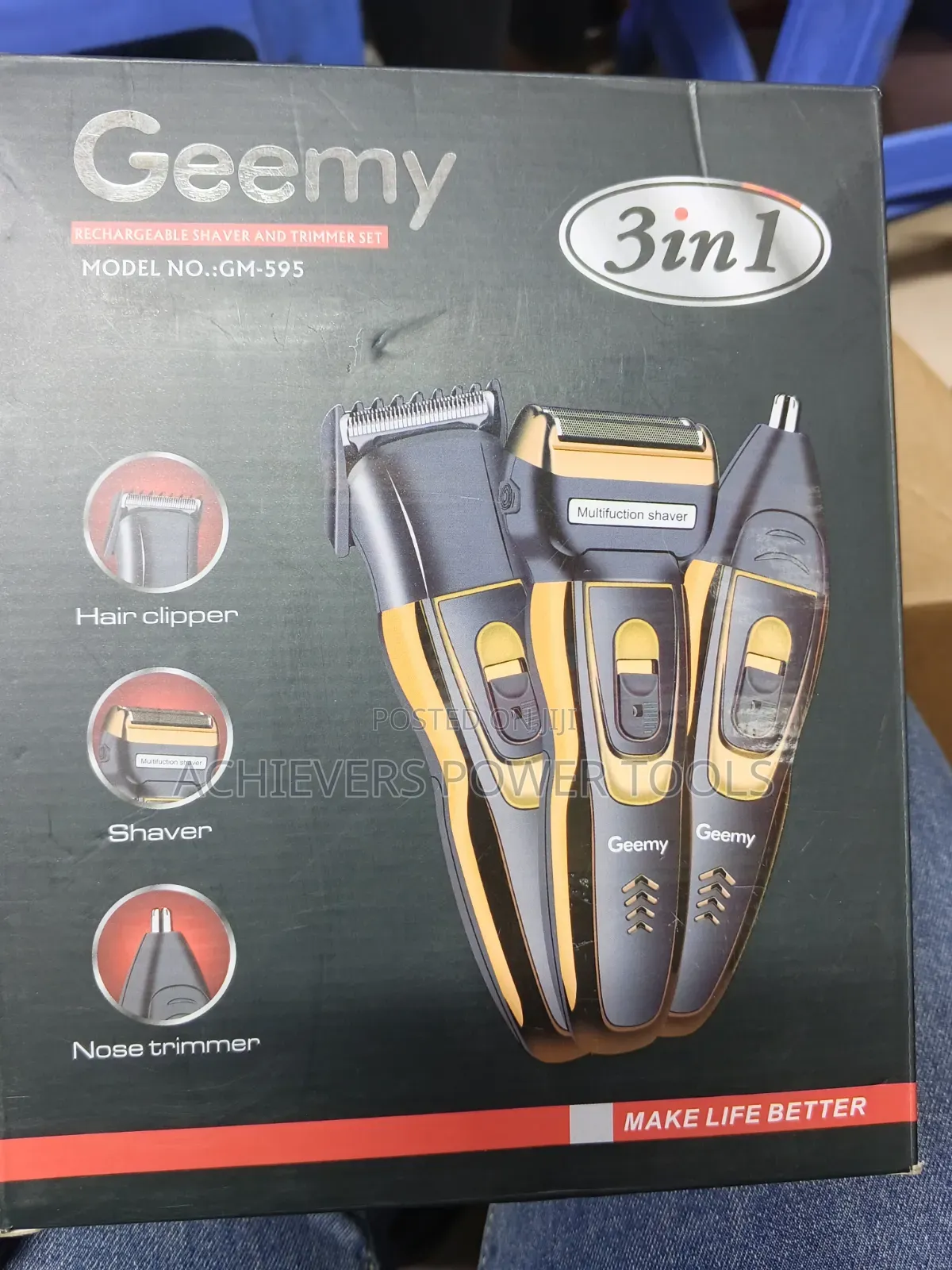 Rechargeable 3in 1 Shaver & Trimmer
