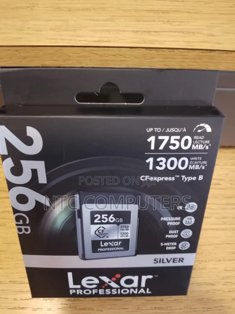 Lexar 256GB Professional CFexpress Type B Silver Series .