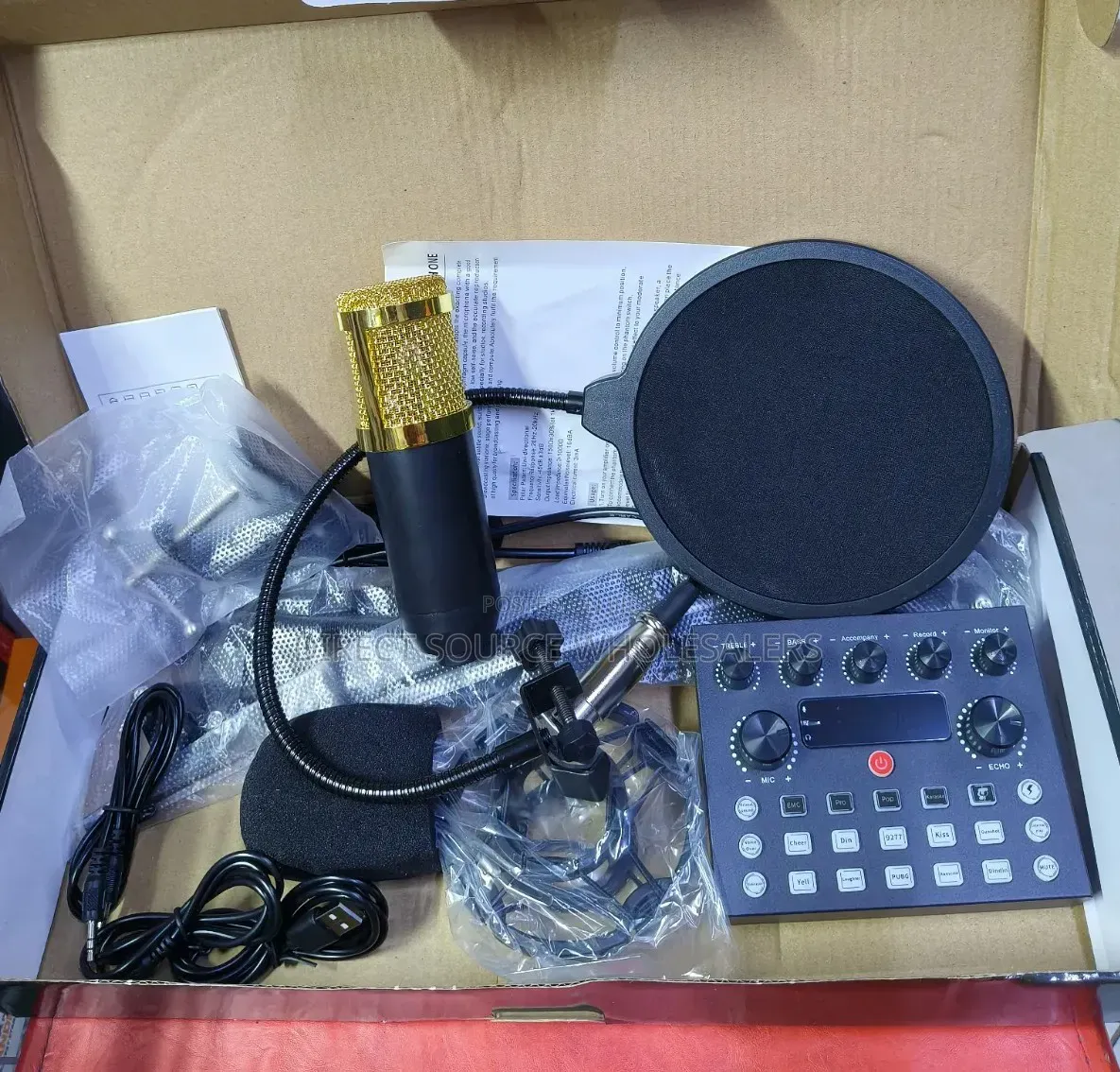 V8SK Condenser Microphone + Sound Card