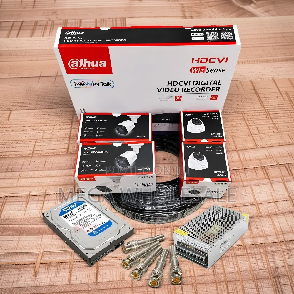 Long Term Reliability 4 Dahua 1080P CCTV Cameras Complete System Kit