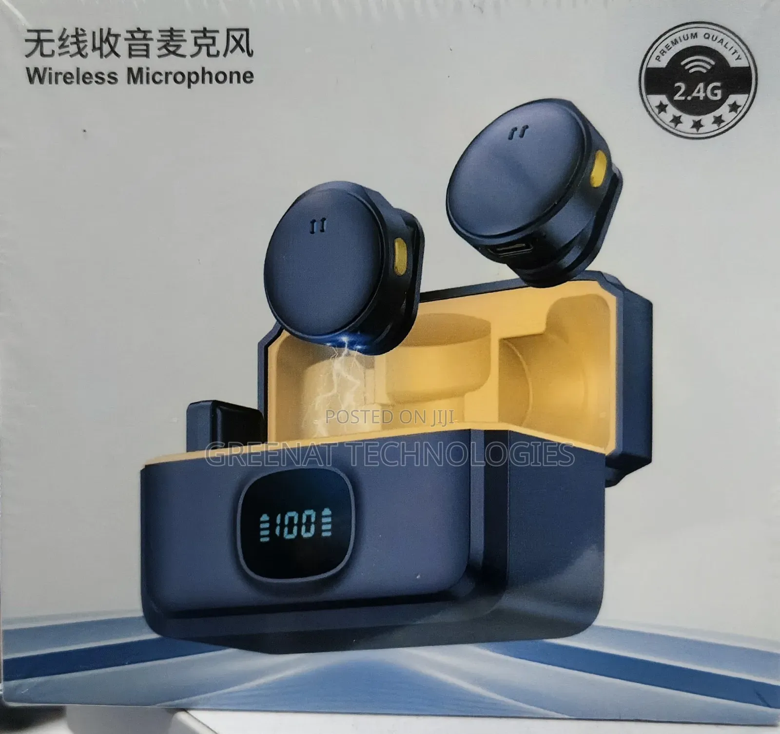 Button Wireless Microphone for Content Creation 20 Metres Reception