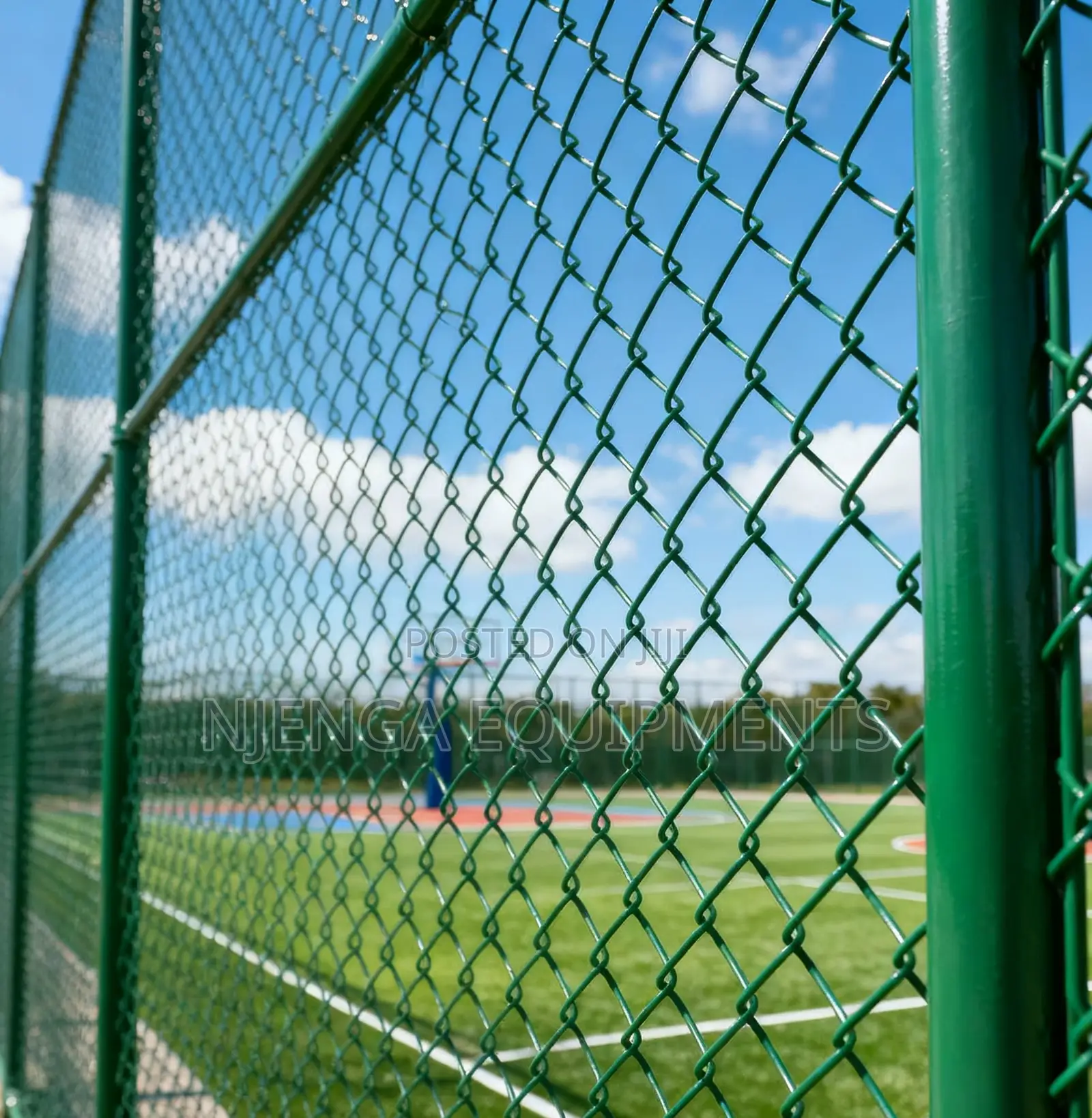Green PVC-Coated Chain Link Fence – 14 Gauge, 50 × 50mm, 6ft