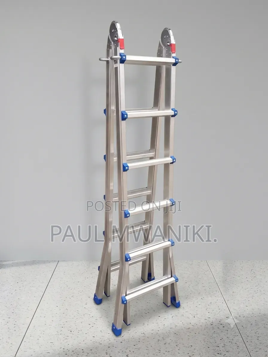 Multi-Purpose Aluminum Extension Ladder – Foldable & Heavy Duty