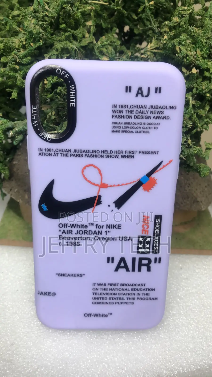 Off-White X Nike Air Jordan 1 Red Silicone iPhone Case iPhone 15 Pro