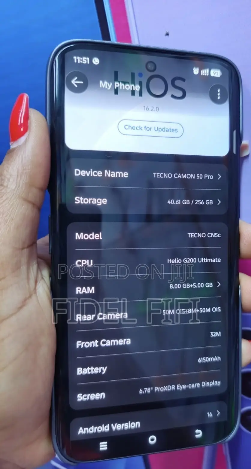 Tecno Camon 50 Pro 256 GB Gray