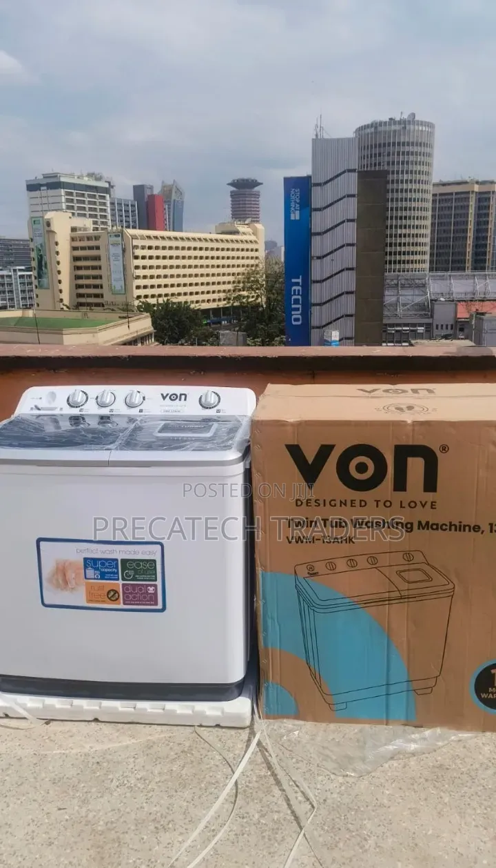 VON VWM-13AHK 13KG Twin Tub Washing Machine