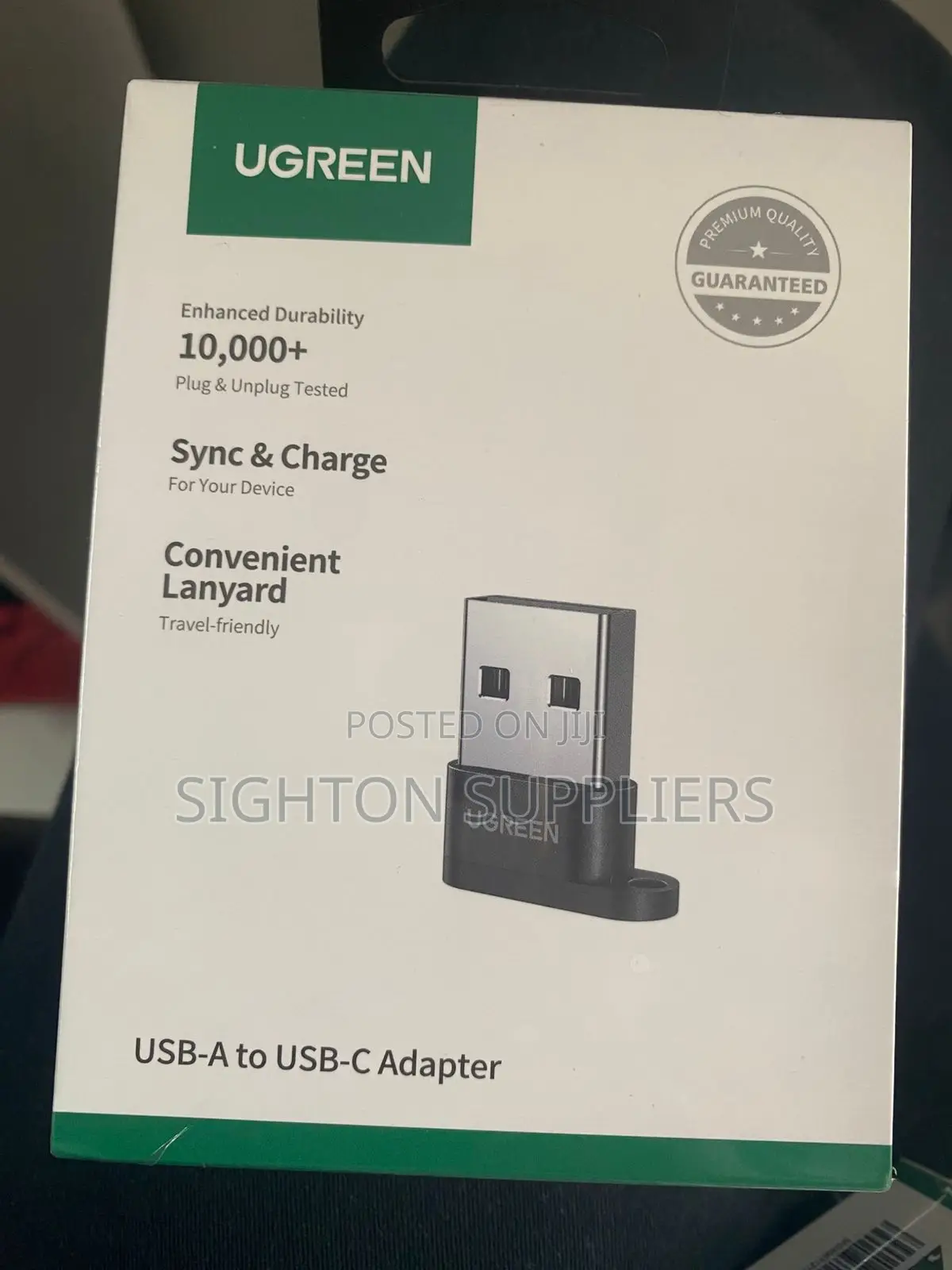UGREEN USB a Male to USB-C Female Adapter Black - US280
