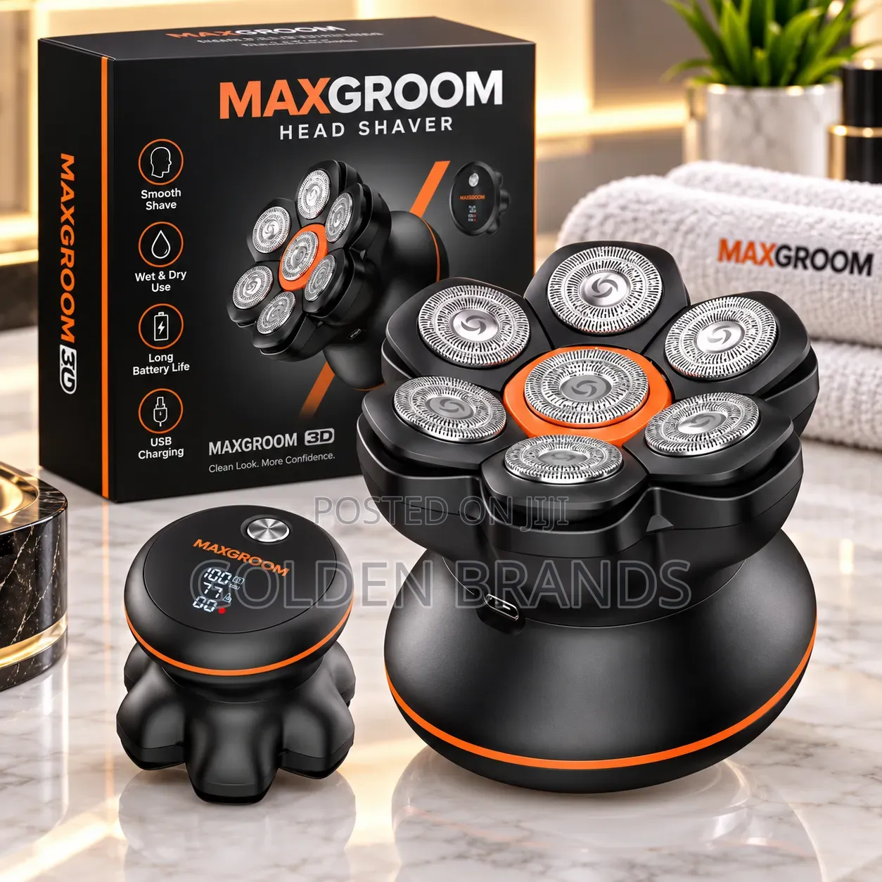 Pro MAXGROOM 7D Head Shaver for Bald Men, Waterproof Electric Razor