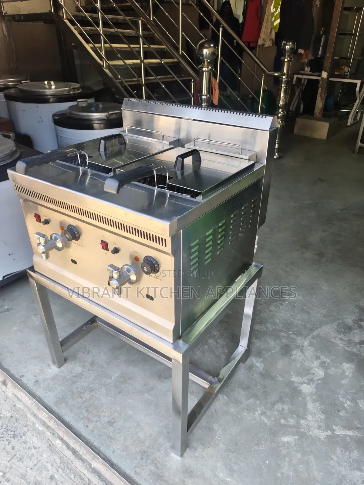 32-Litre Double Gas Fryer – Stainless Steel Commercial