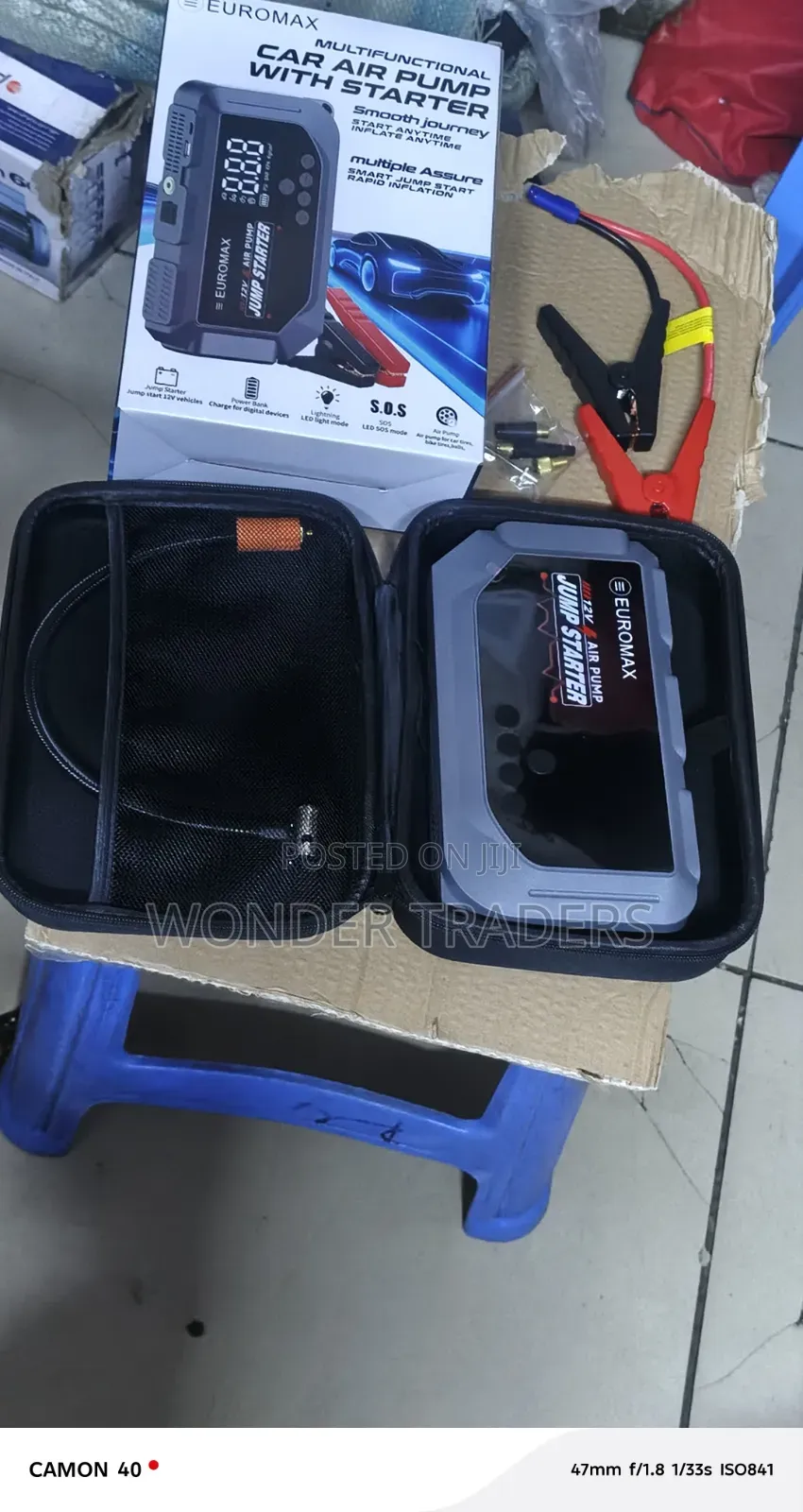 Car Jump Starter With Air Compressor, 12000mAh Peak Jump Starter