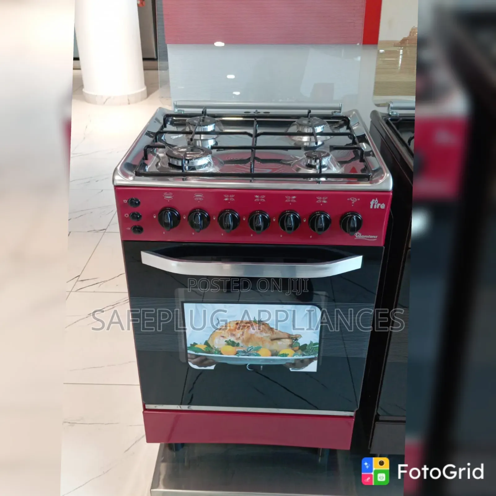 Ramtons EB303 4-Burner Gas Cooker – 50×50cm Freestanding Cooker
