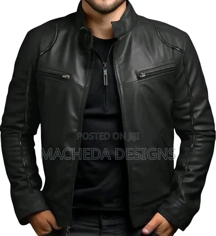 Men Zipper Leather Jackets