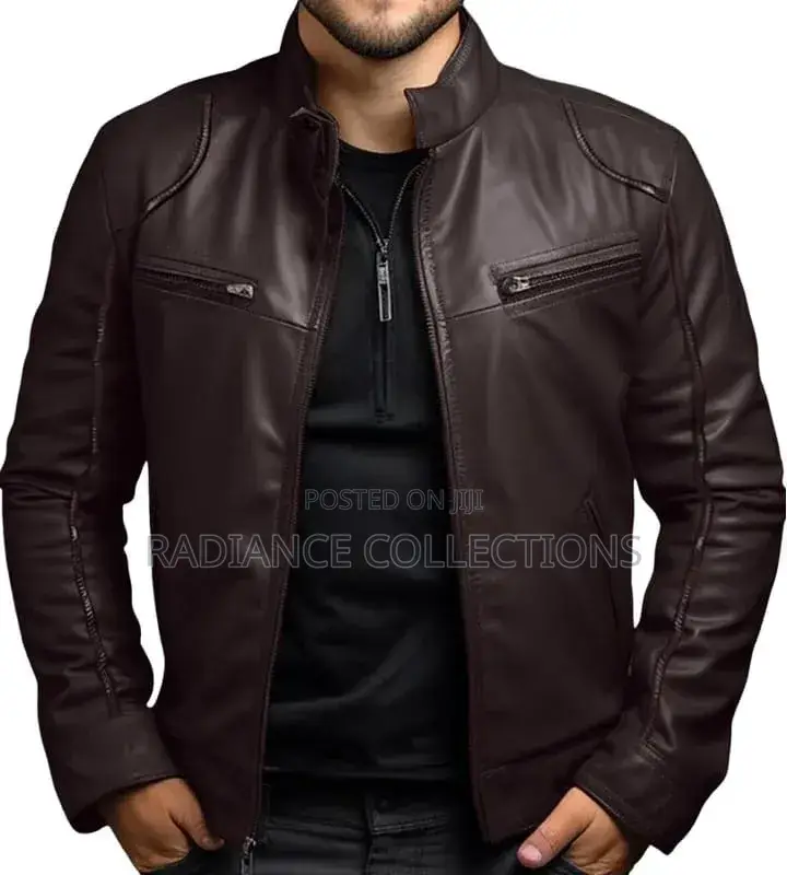 Men Zipper Leather Jackets
