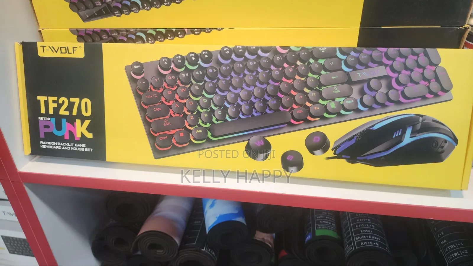 Tf270 Punk USB Gaming USB Wired Keyboard and Mouse With Backlit