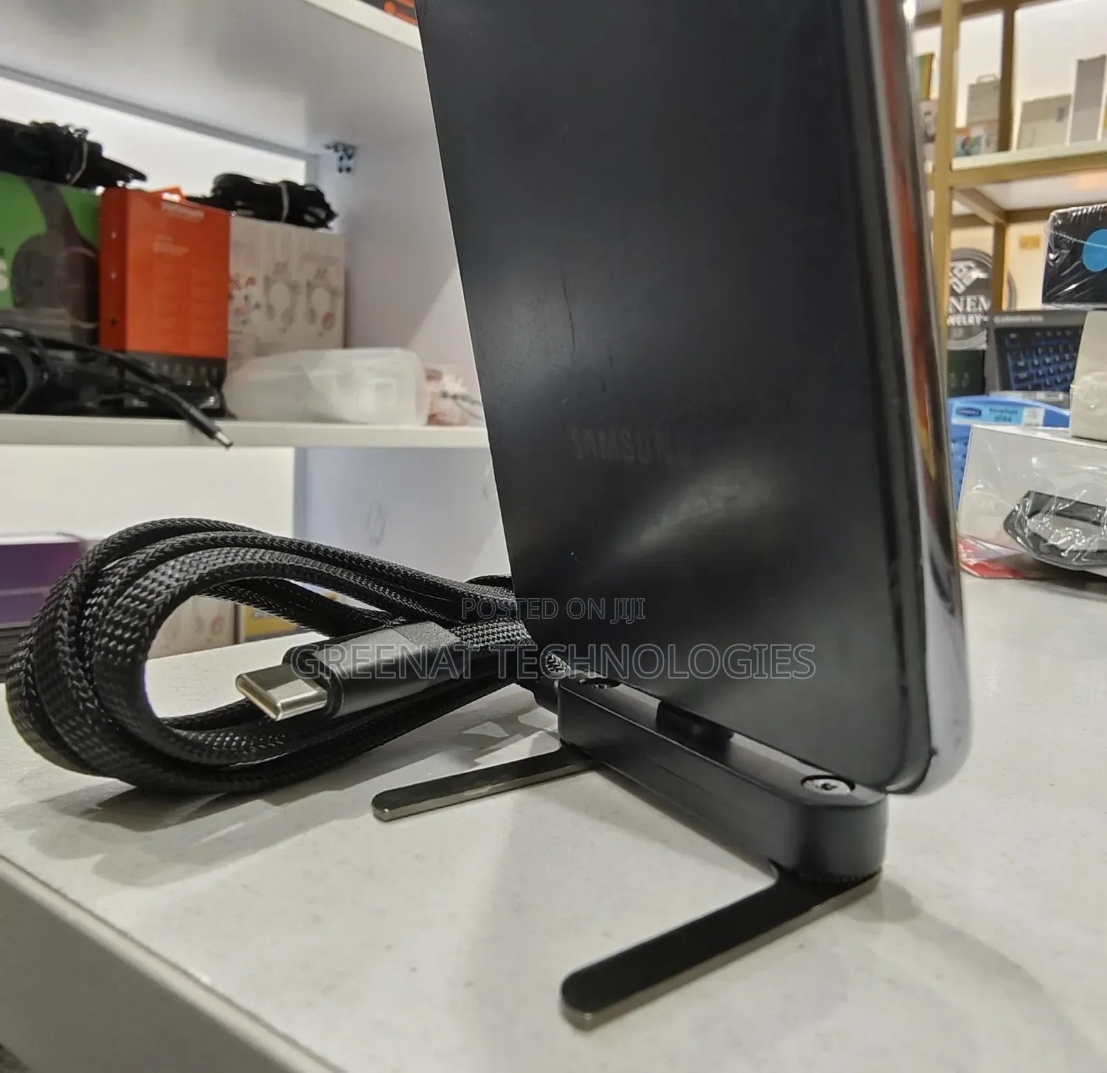 Braided 240W Type-C to C Fast Charging Cable With Phone Holder Stand
