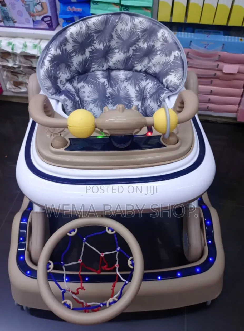 Multifunctional Ergonomic Baby Walker With Interactive Sensory Toy Bar